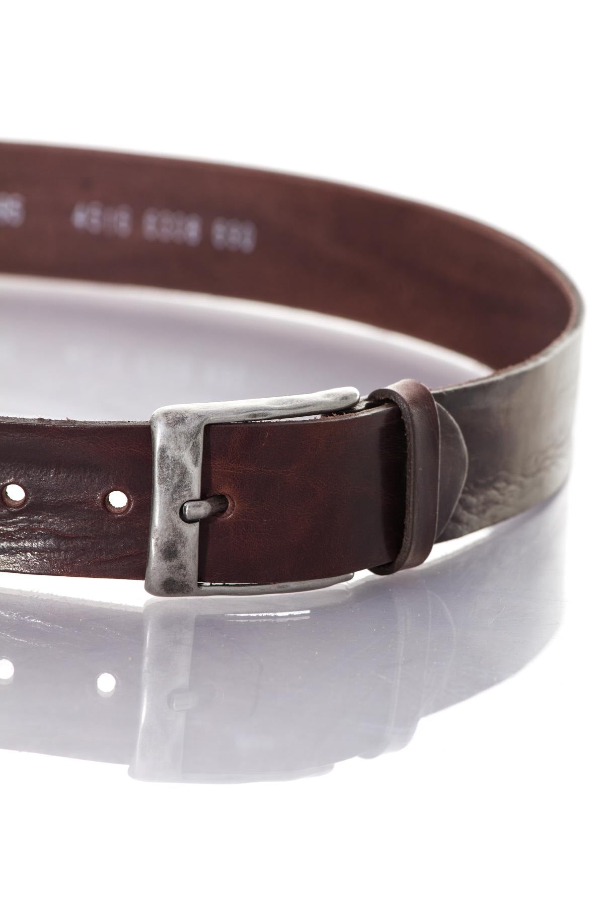 Brown leather belt - Image n°4