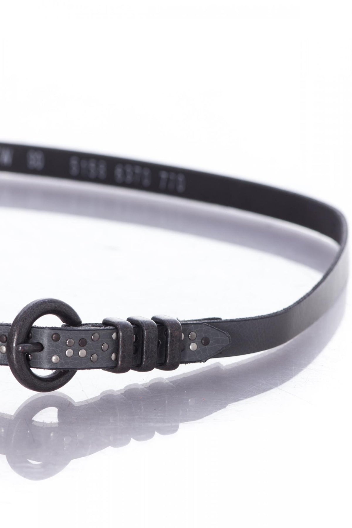 Gray double wrap belt with studs - Image n°2