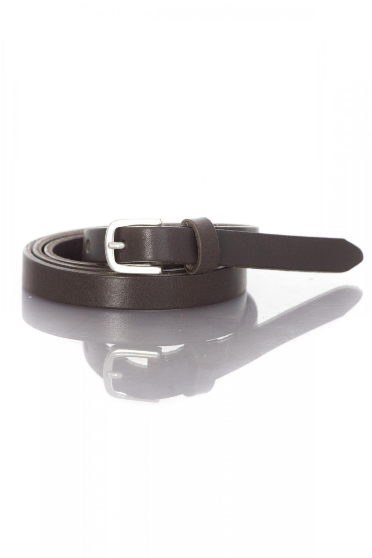 Dark brown Vanzetti leather belt - Image n°1