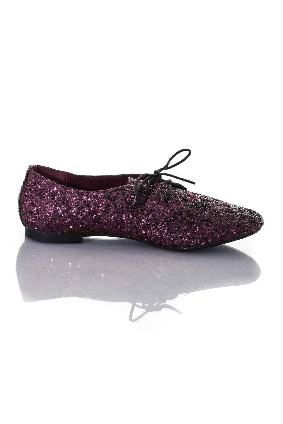 Women's shoes with purple sequins - Image n°2