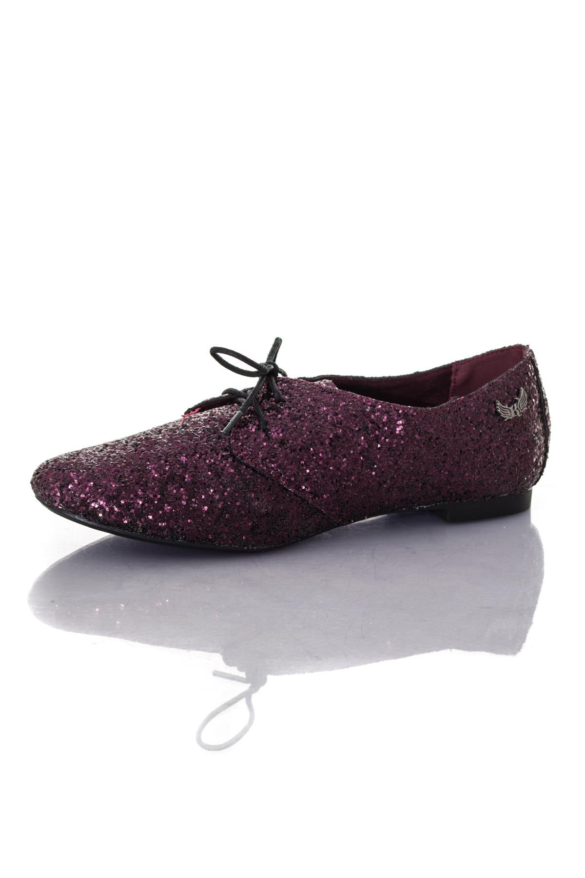 Women's shoes with purple sequins - Image n°7