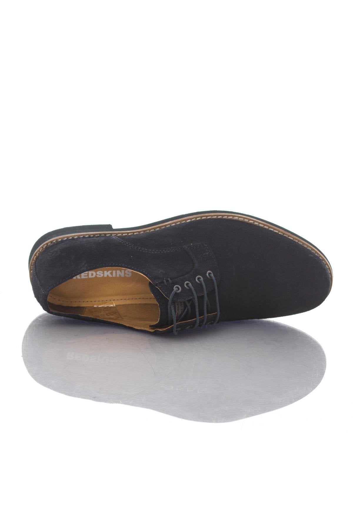 Redskins Navy Leather Velvet Shoes - Image n°3