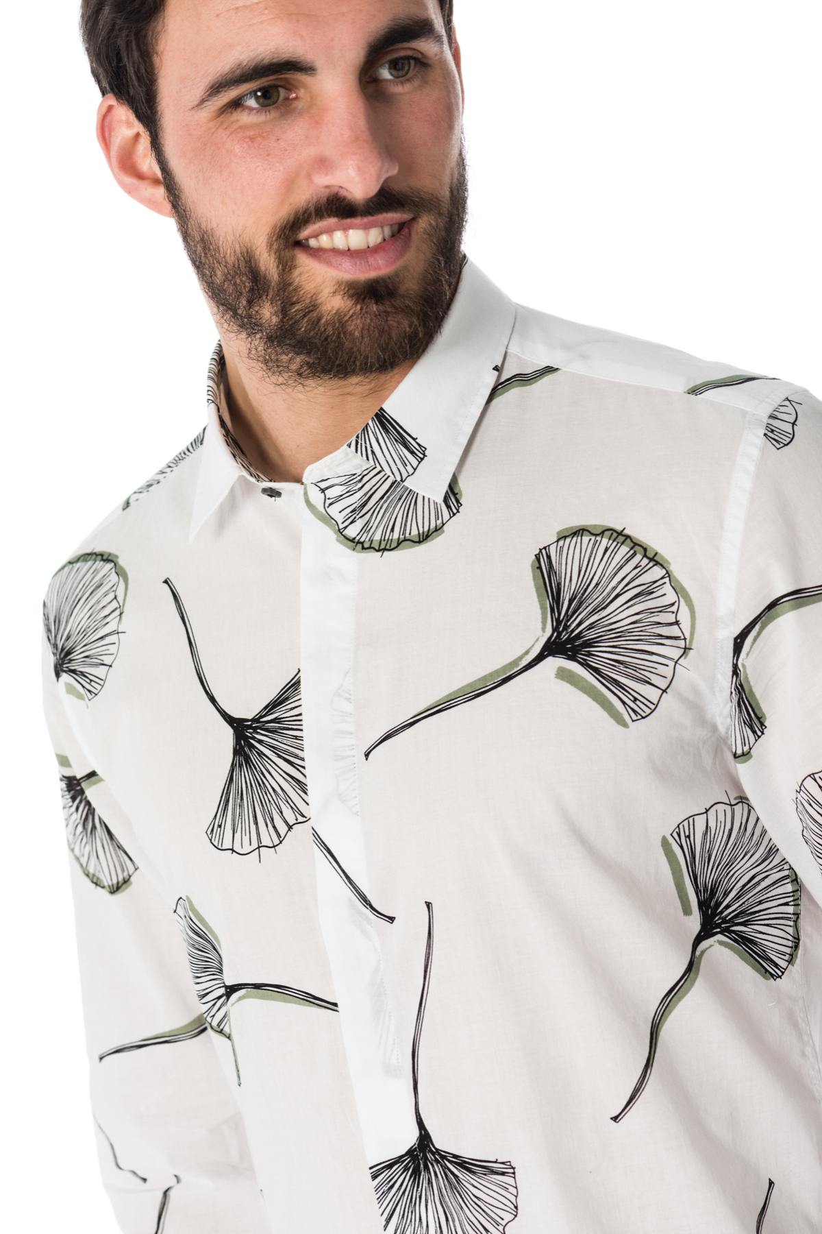 White black printed shirt Antony Morato - Image n°4