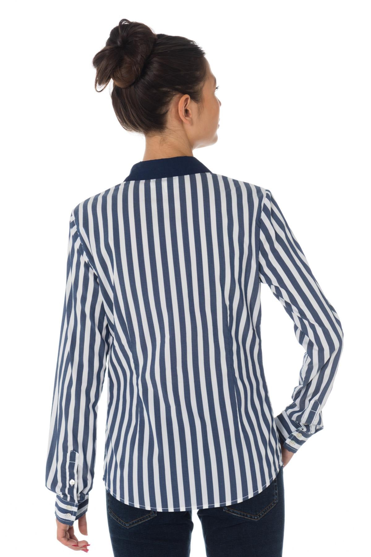 Kaporal women's blue and white striped shirt - Image n°4