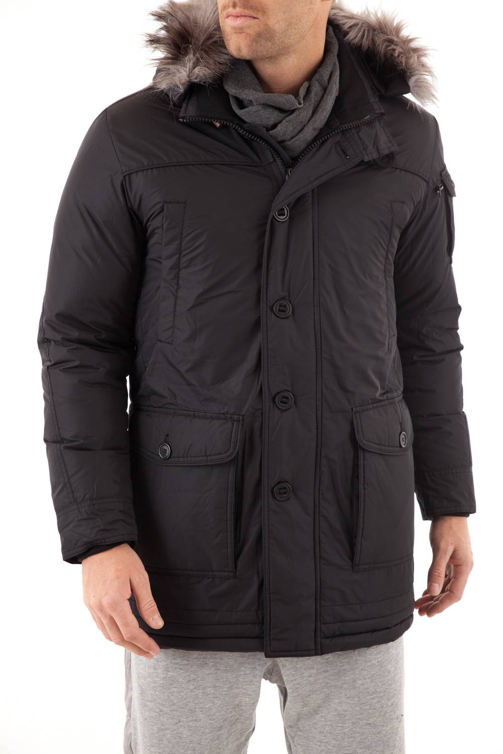 Warm and light nylon down jacket for Men Serge Pariente Black - Image n°3