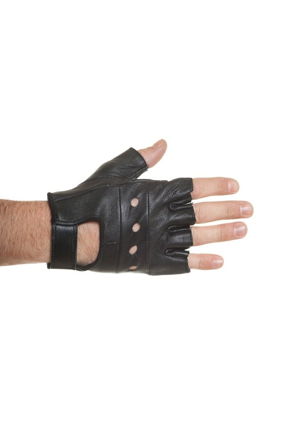 Last Rebels unisex leather glove Black - Image n°1