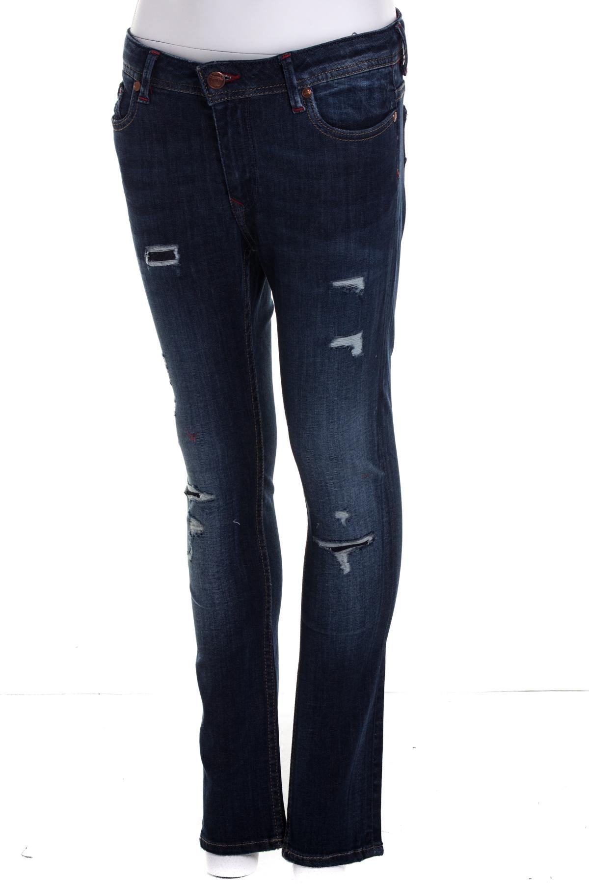 Kaporal blue children's jeans with ripped effect - Image n°1