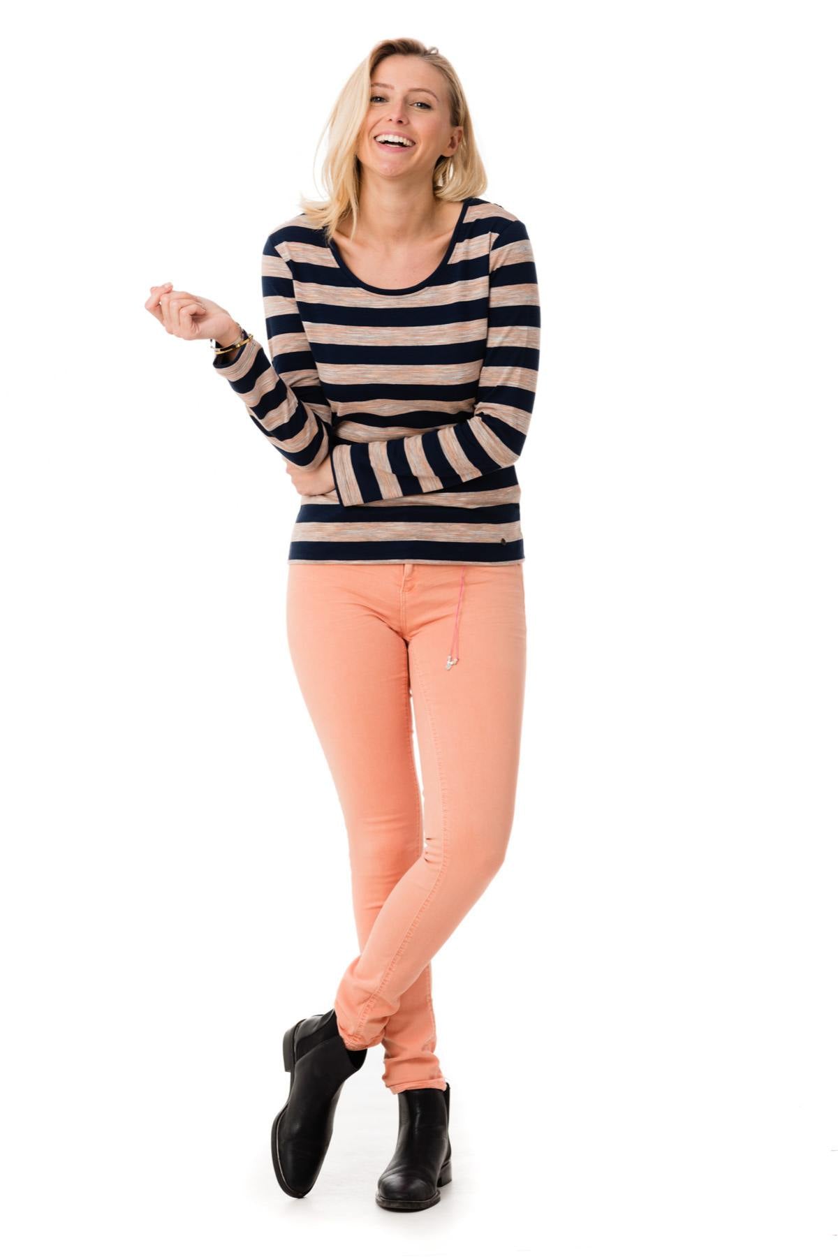 Kaporal women's orange skinny jeans - Image n°3