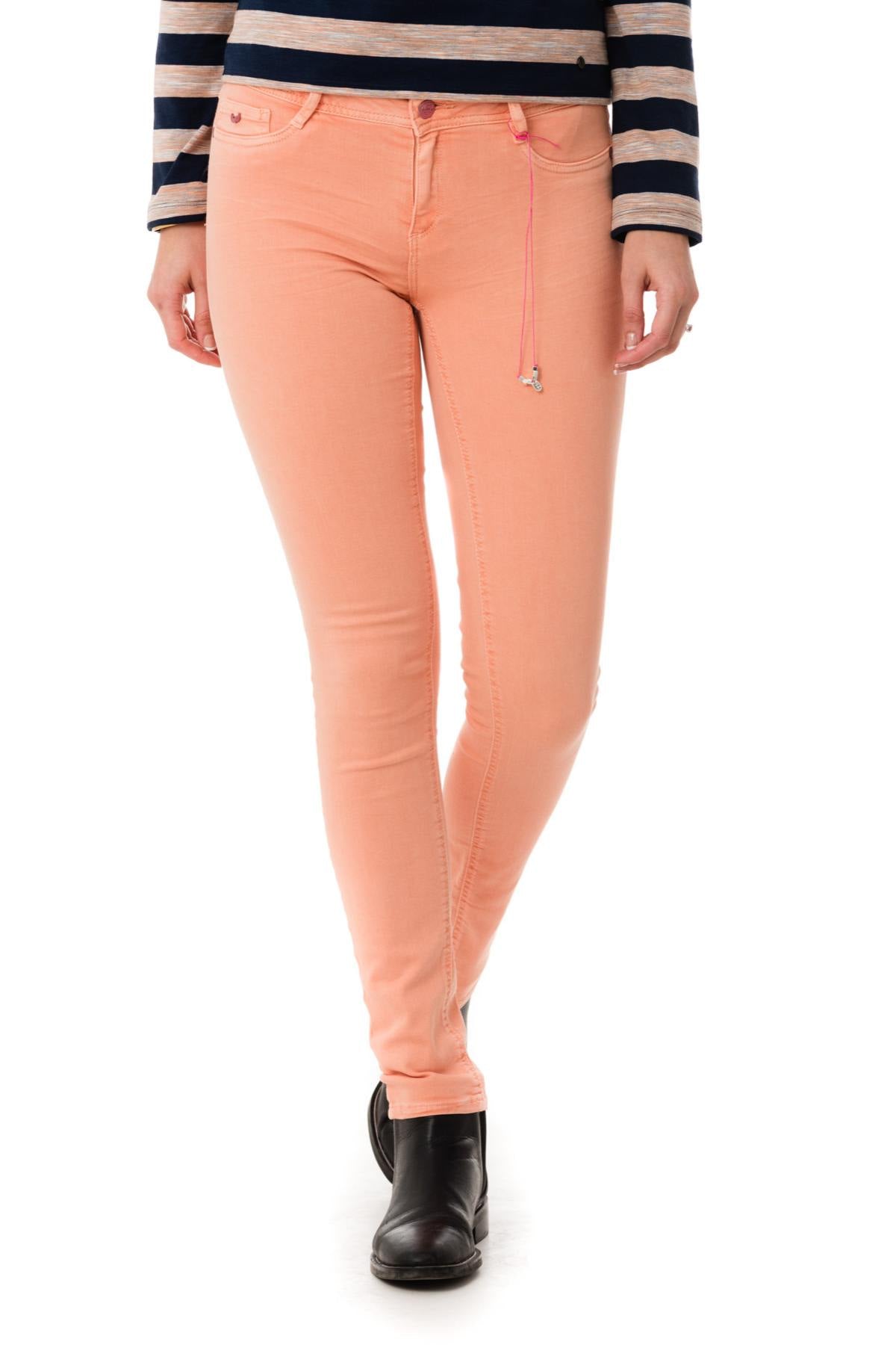 Kaporal women's orange skinny jeans - Image n°4