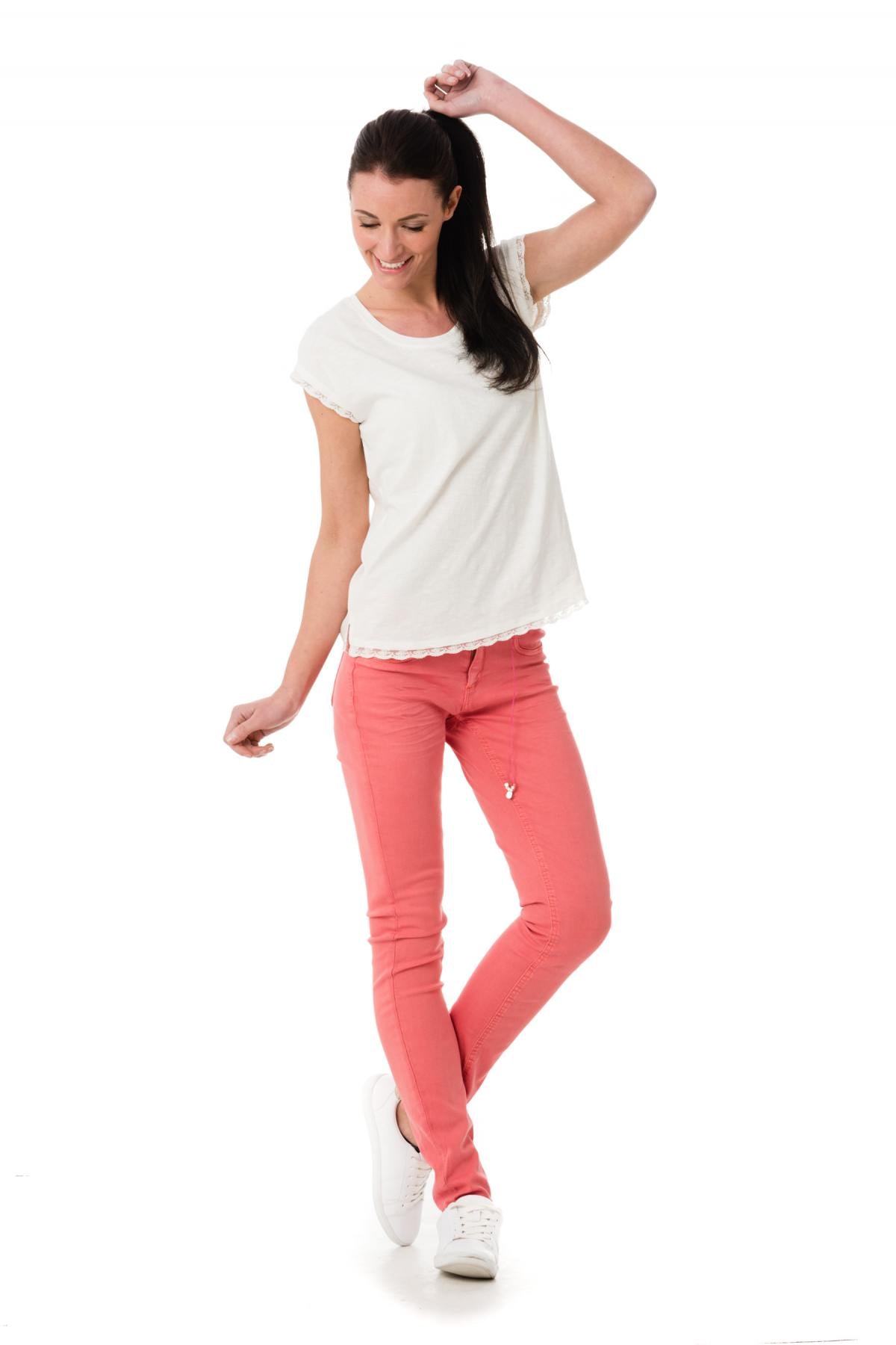 Kaporal five jeans in flashy pink color for women - Image n°3