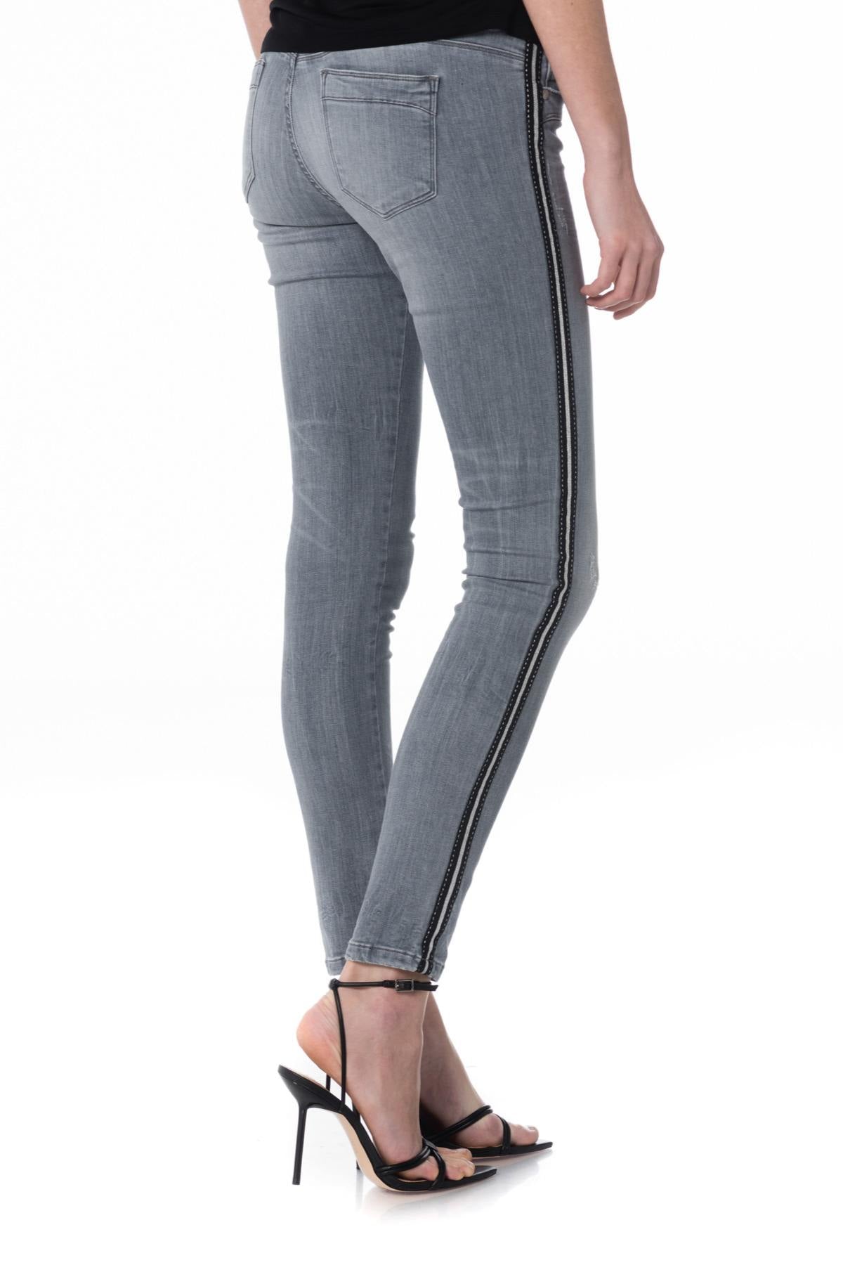 Women's slimfit washed gray jeans - Image n°2