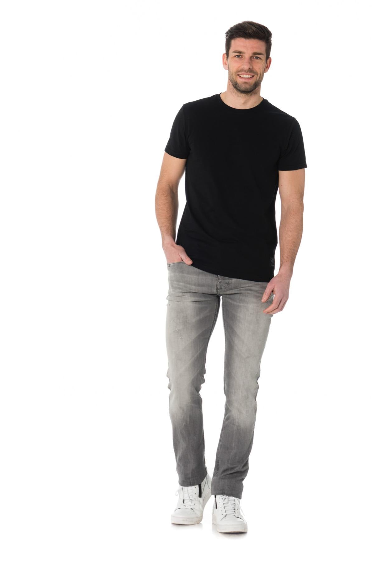 Redskins men's gray faded effect jeans - Image n°3