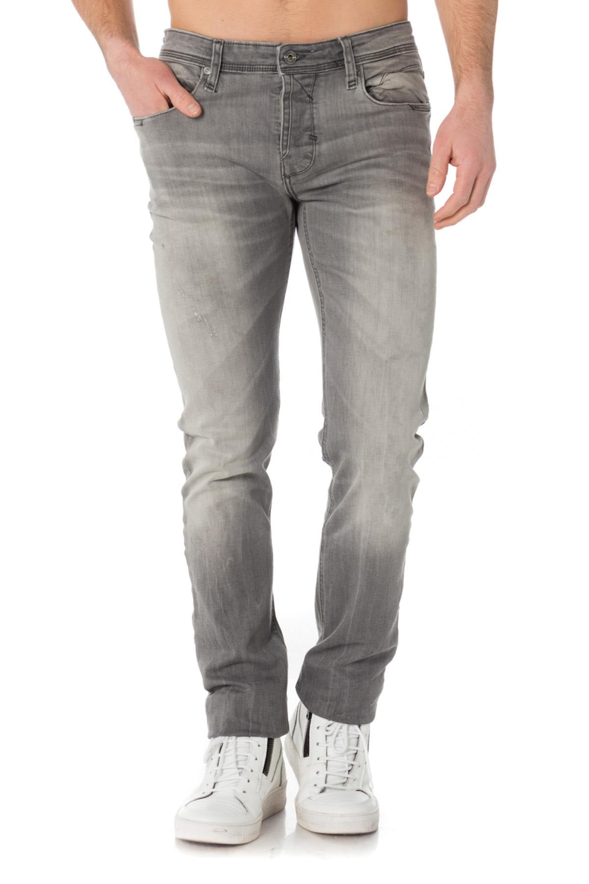 Redskins men's gray faded effect jeans - Image n°5