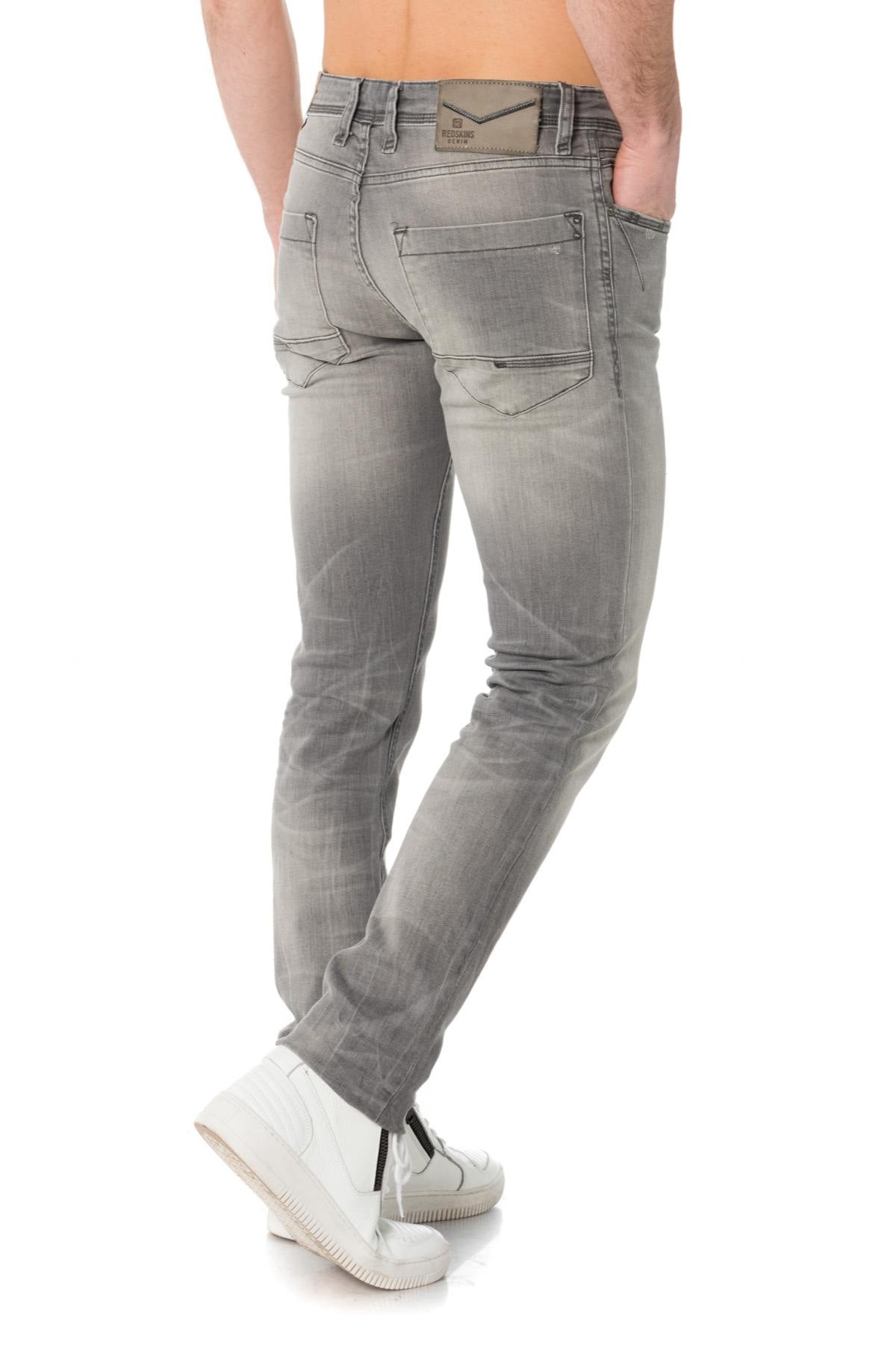 Redskins men's gray faded effect jeans - Image n°2