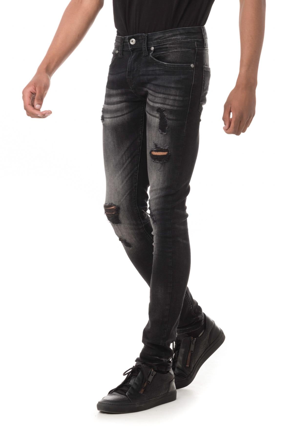  Men's distressed and faded skinny jeans - Image n°4