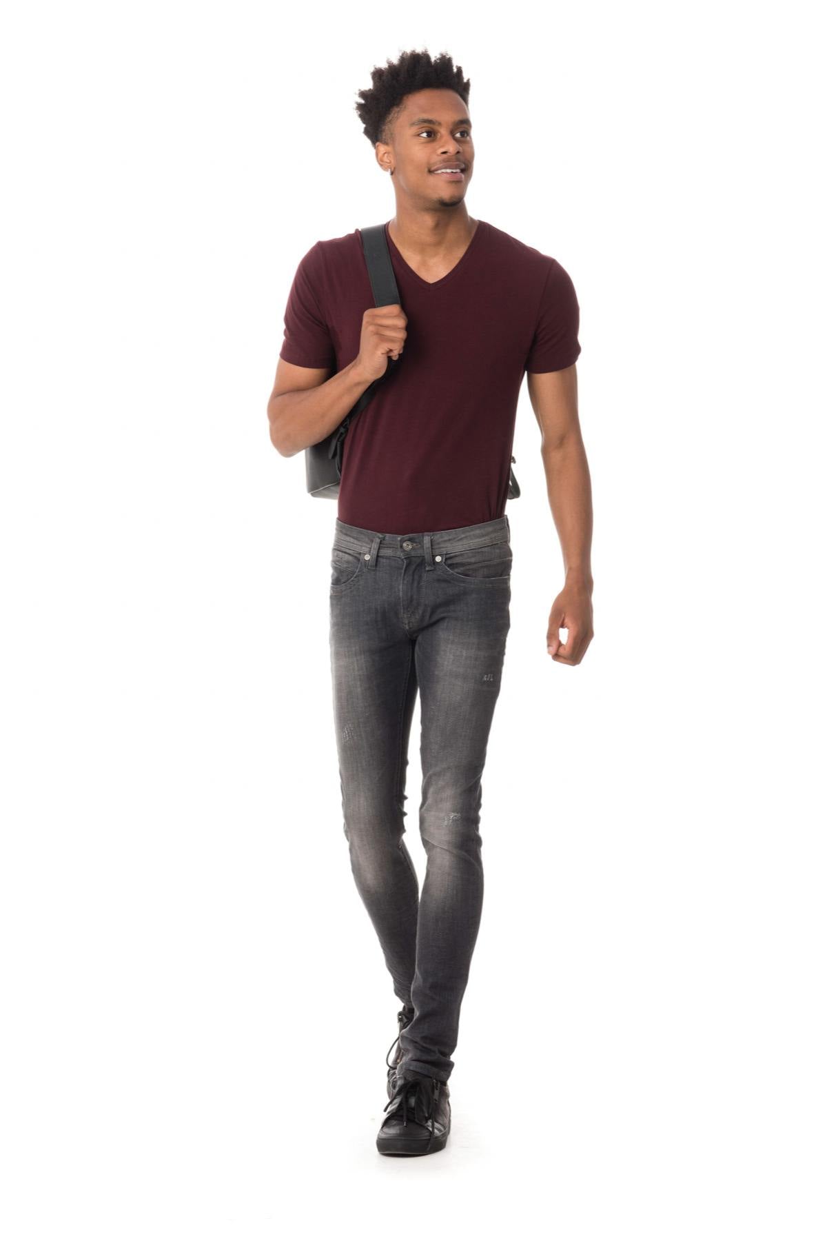 Redskins men's dark gray jeans - Image n°3