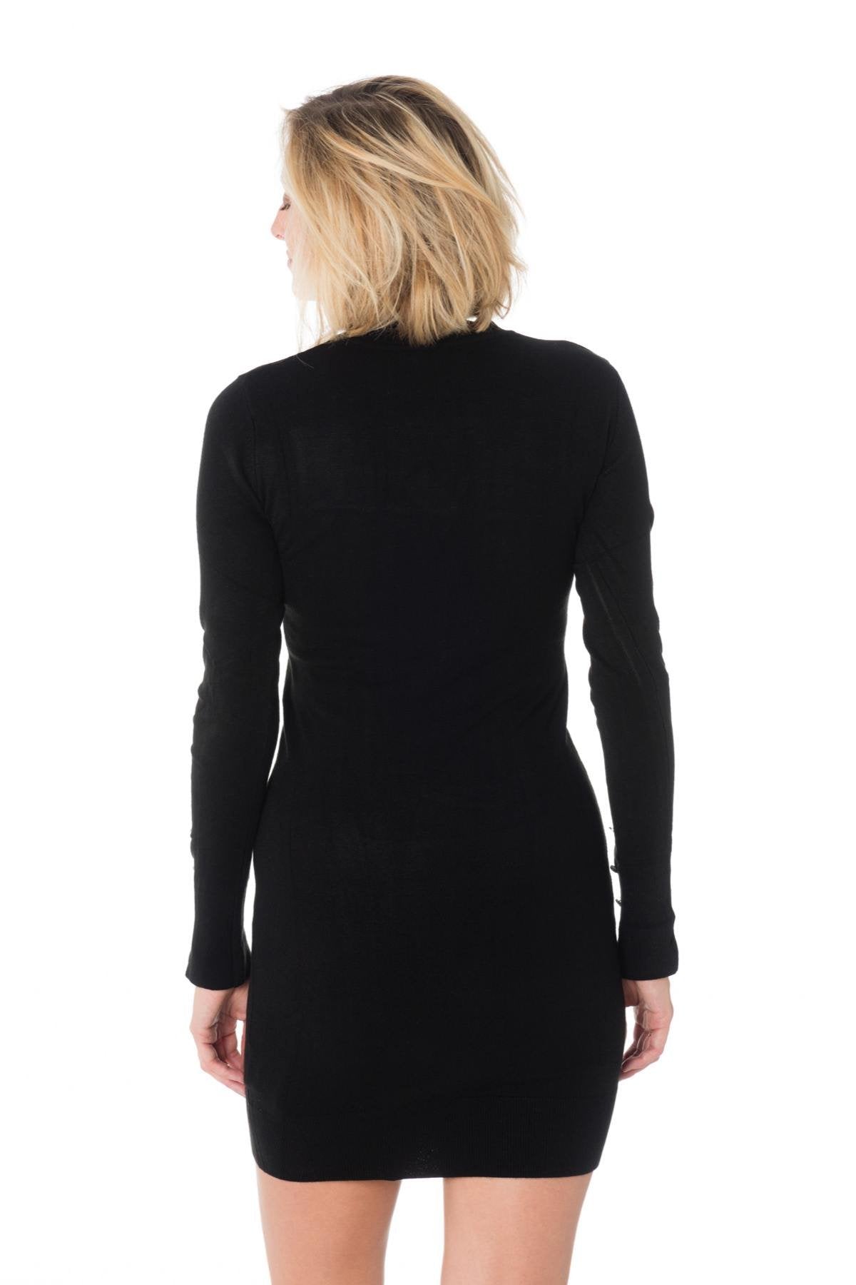 Kaporal women's black sweater dress - Image n°3