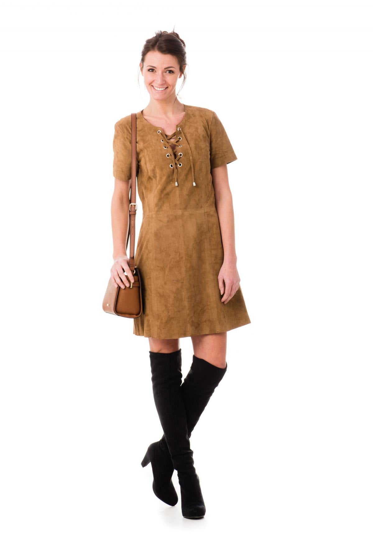 Bohemian look goatskin dress - Image n°2