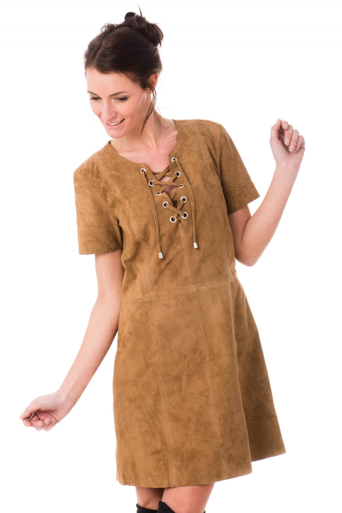 Bohemian look goatskin dress - Image n°1