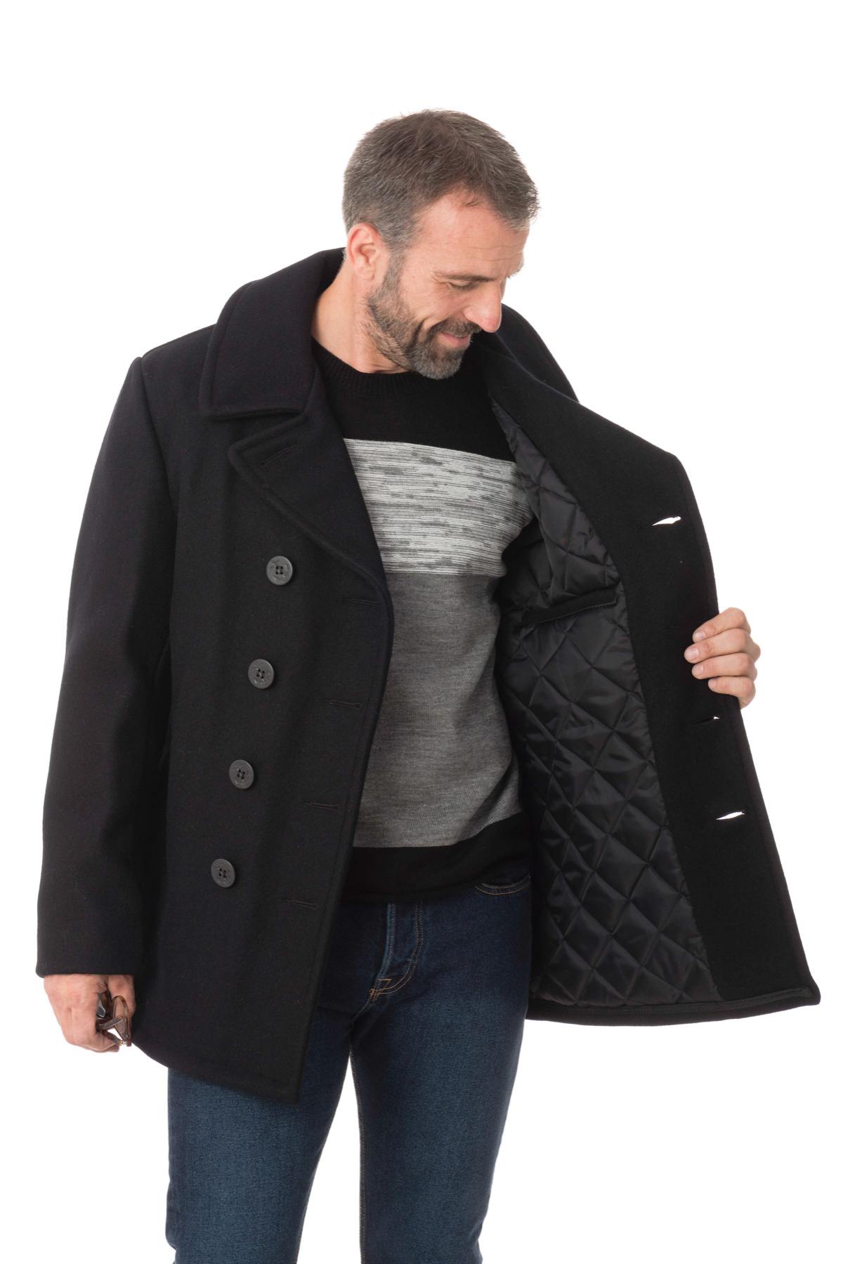 Genuine SCHOTT navy men's pea coat - Image n°7