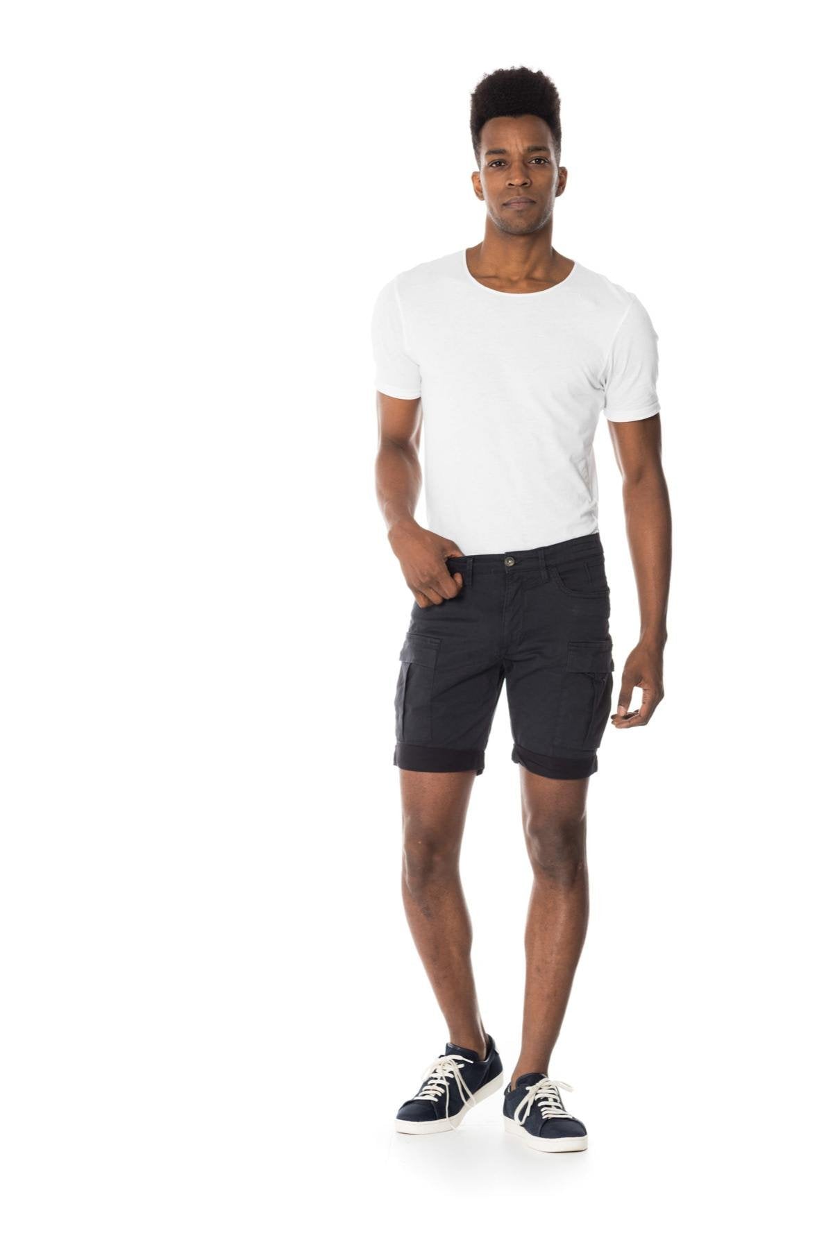 Men's navy blue Bermuda shorts - Image n°3