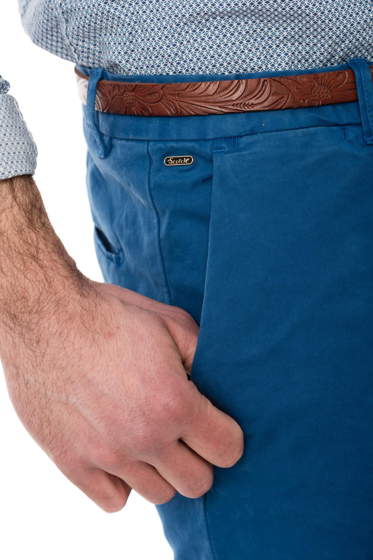 Men's scotch and soda blue chinos - Image n°4