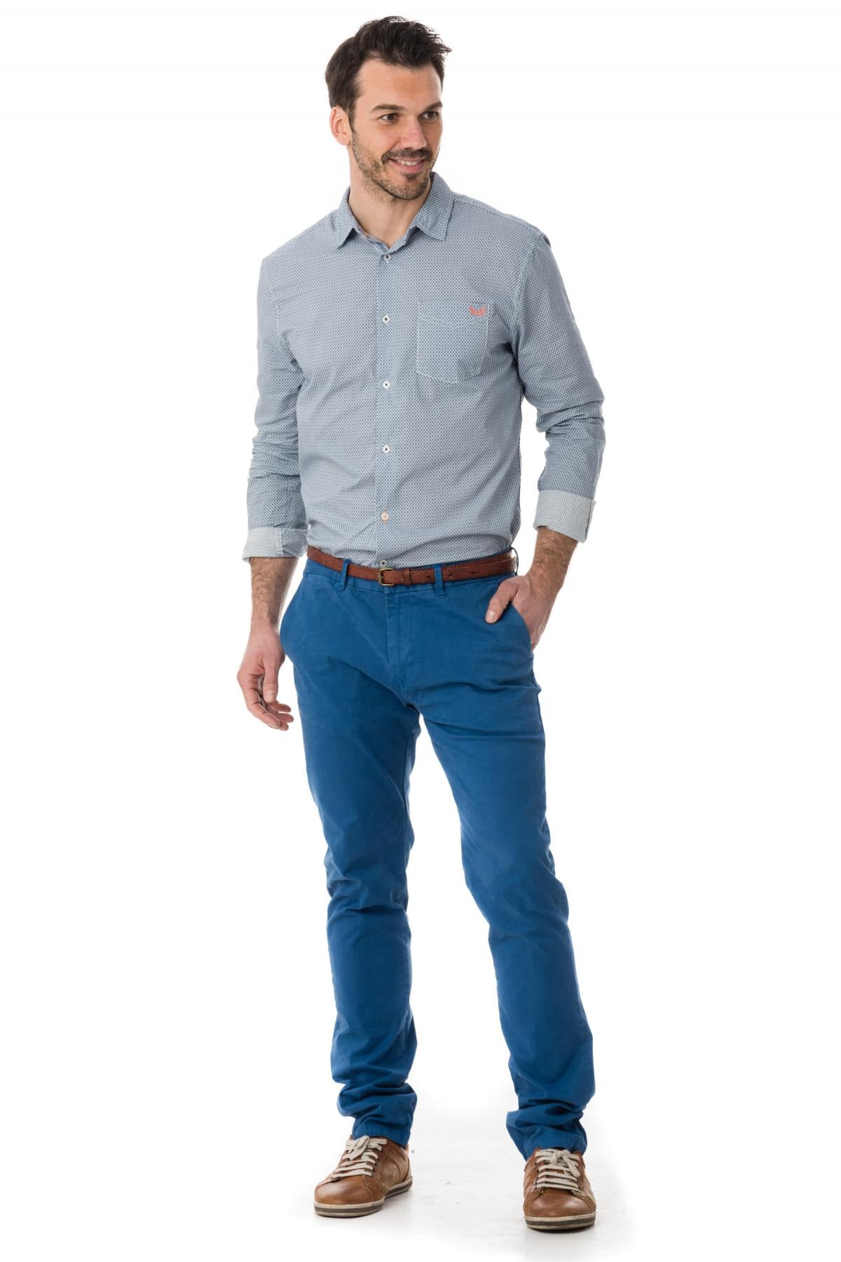 Men's scotch and soda blue chinos - Image n°3