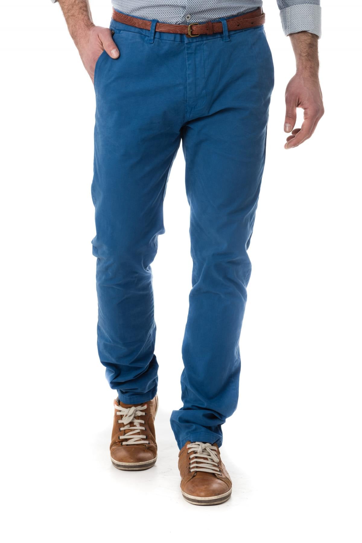 Men's scotch and soda blue chinos - Image n°1