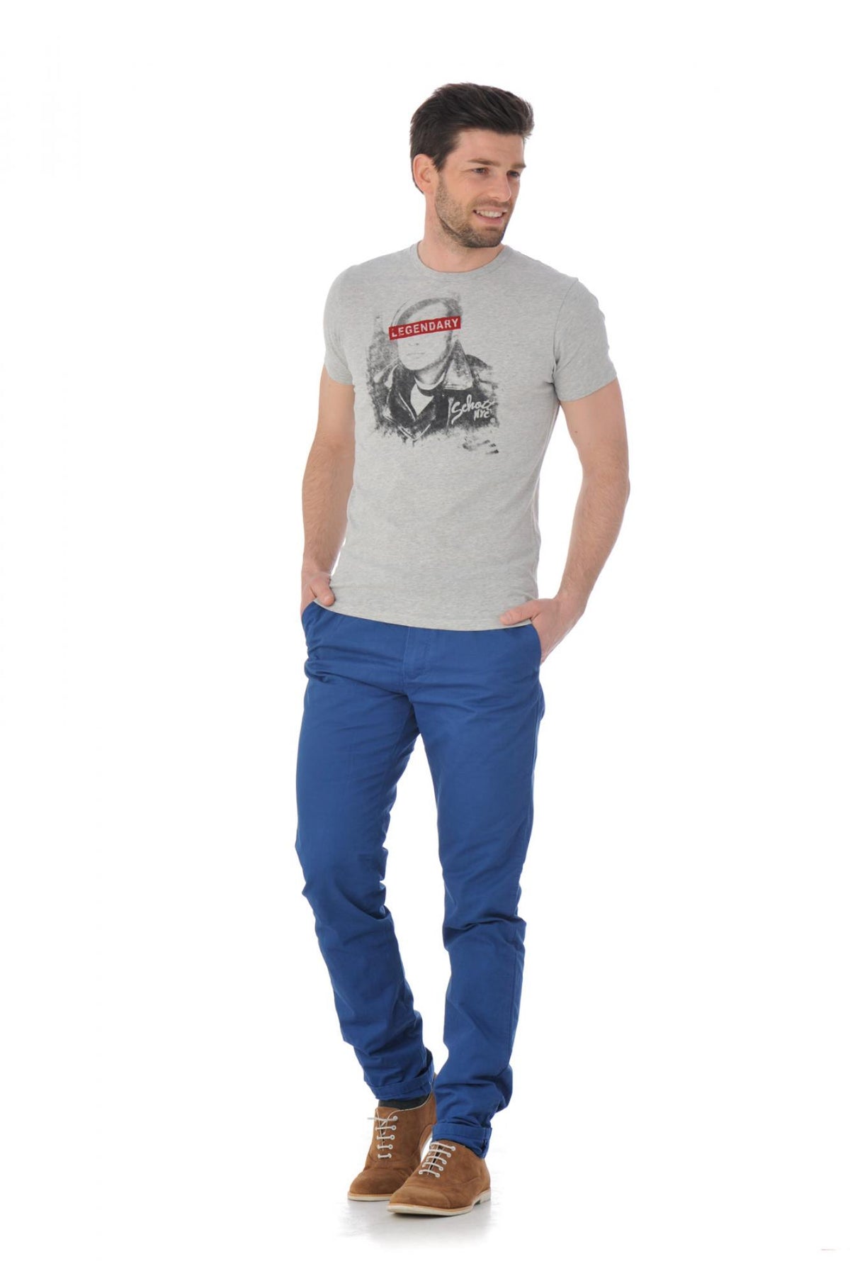 Scotch and Soda blue chino pants - Image n°2