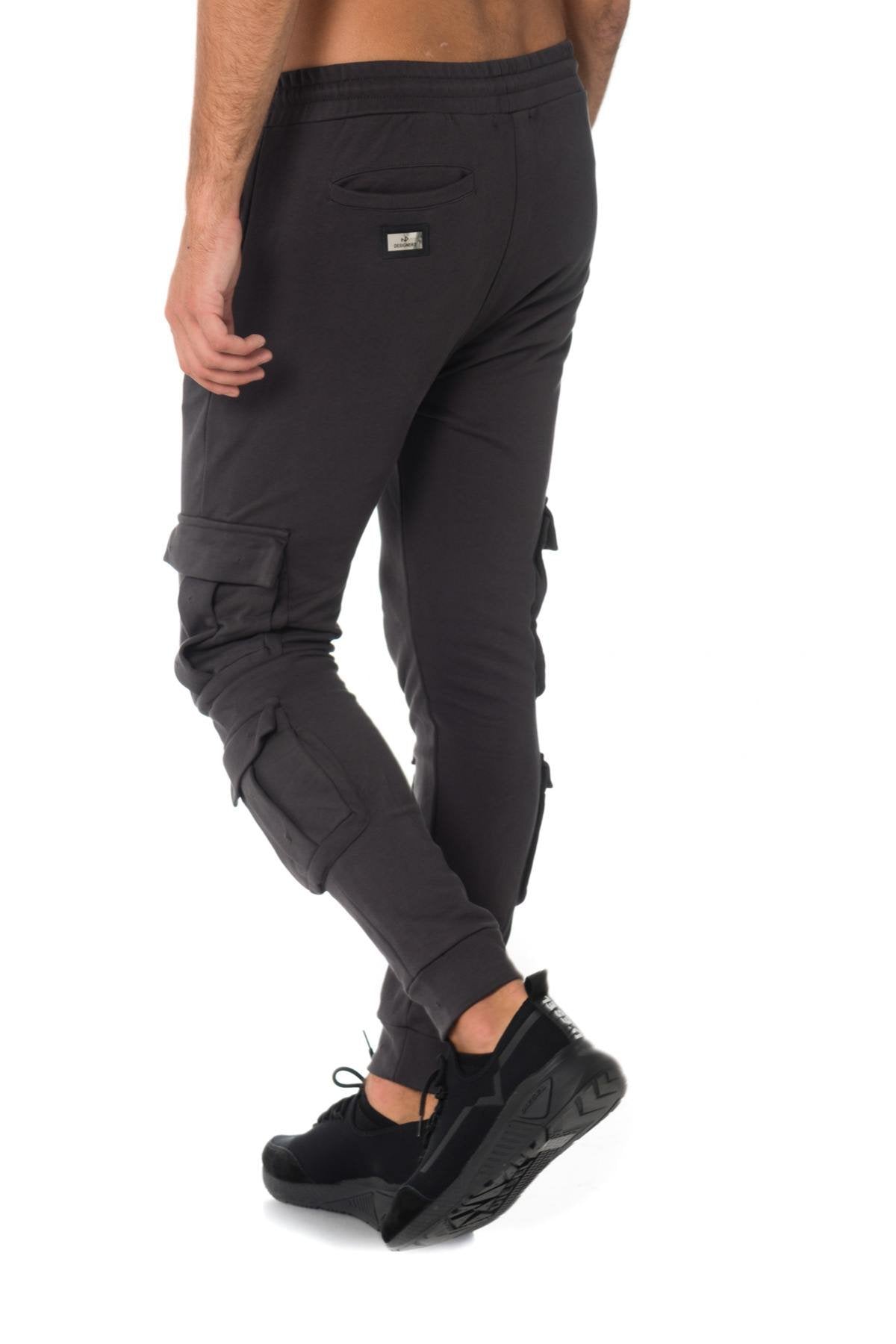 Gray cotton battle-style jogging pants - Image n°2