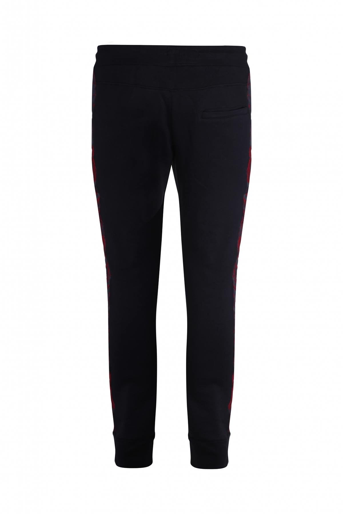 Black jogging pants with red contrasting stripe - Image n°8