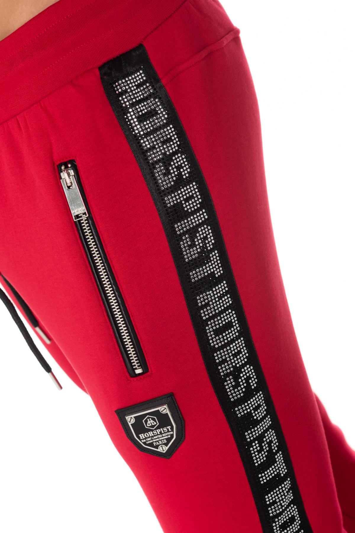 Red jogging pants with rhinestones Horspist - Image n°5