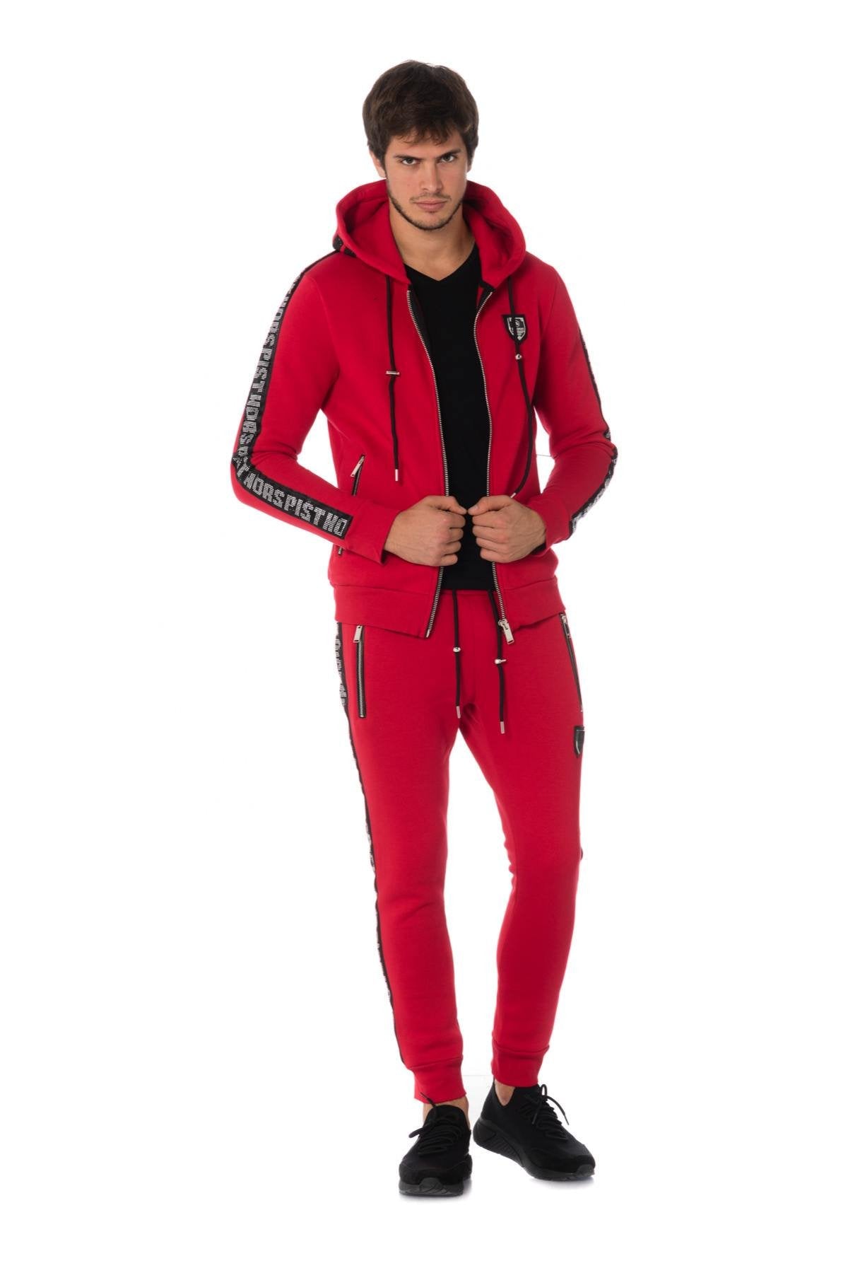 Red jogging pants with rhinestones Horspist - Image n°6