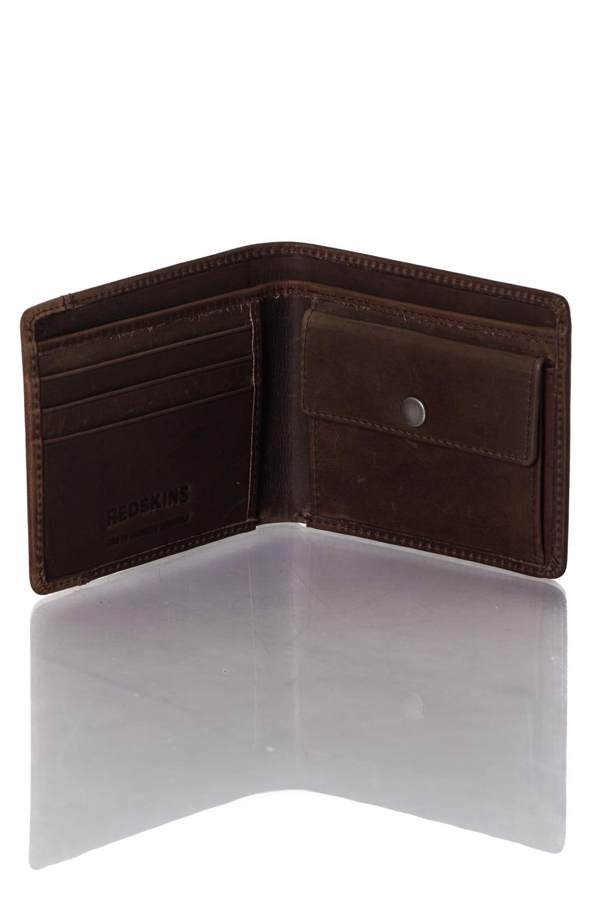 Brown Leather Redskins Wallet - Image n°2