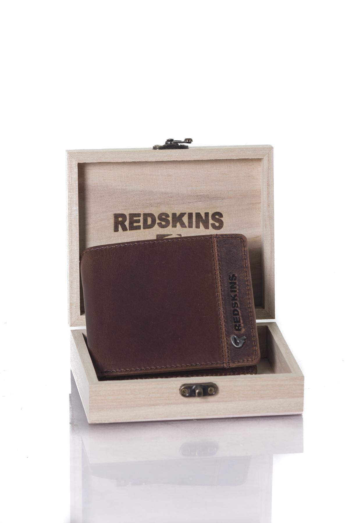 Brown Leather Redskins Wallet - Image n°1