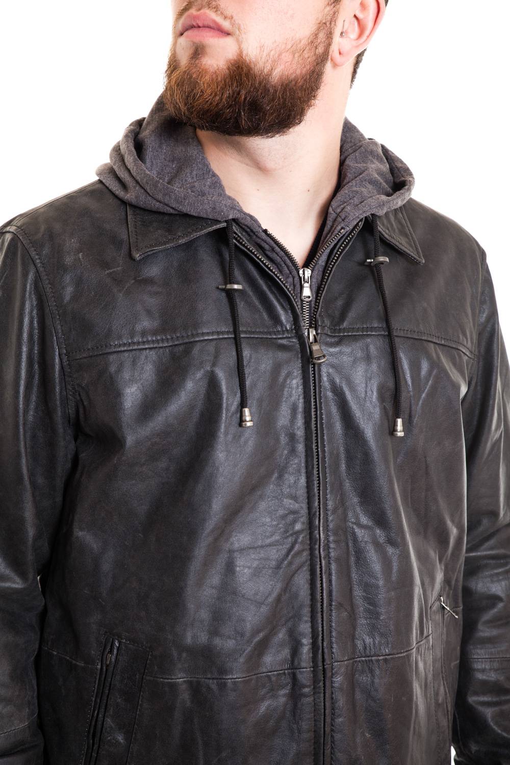 Large Size Men's Hooded Buffalo Jacket - Image n°3