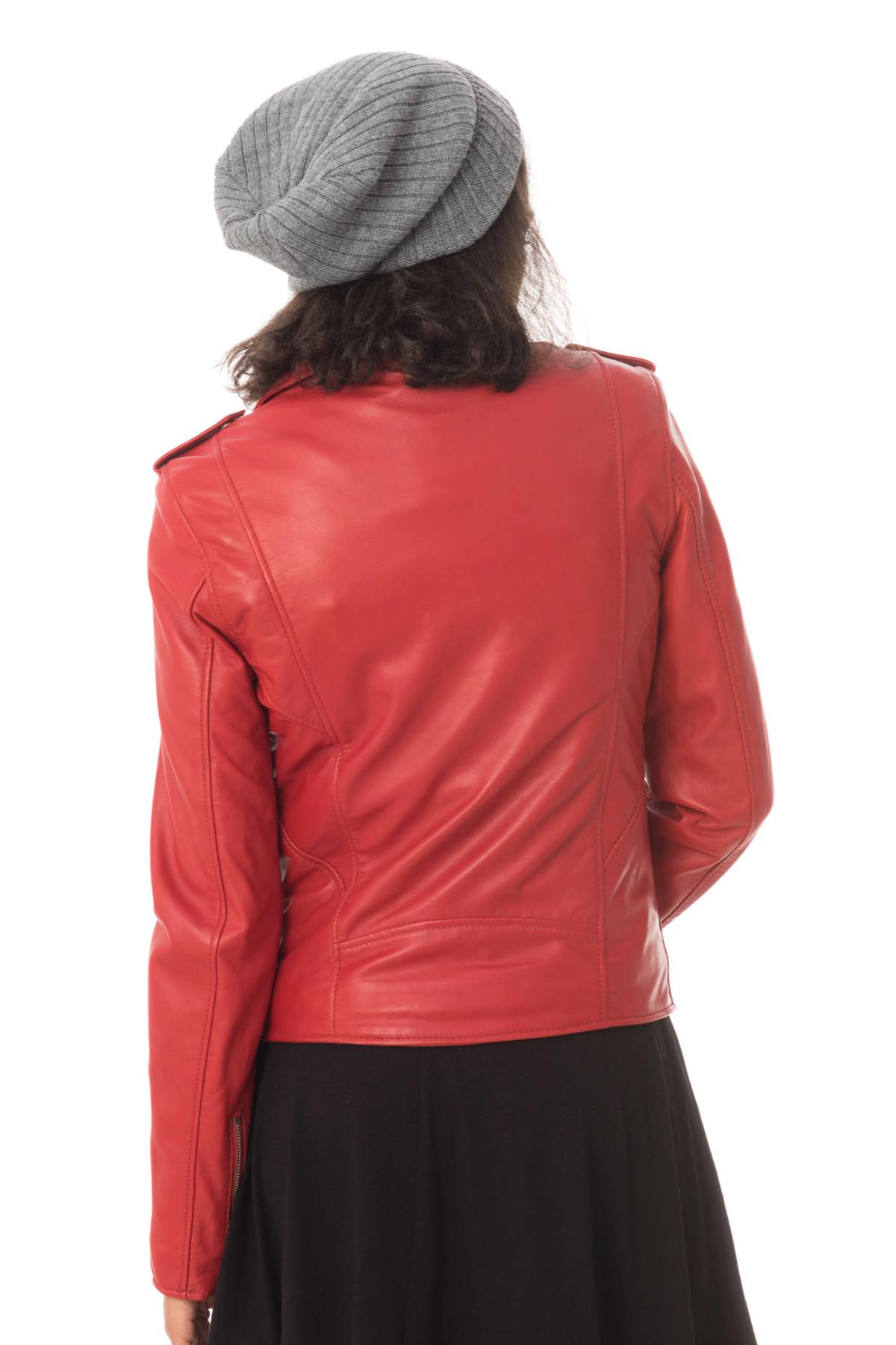 Schott Women's Perfecto Red - Image n°8