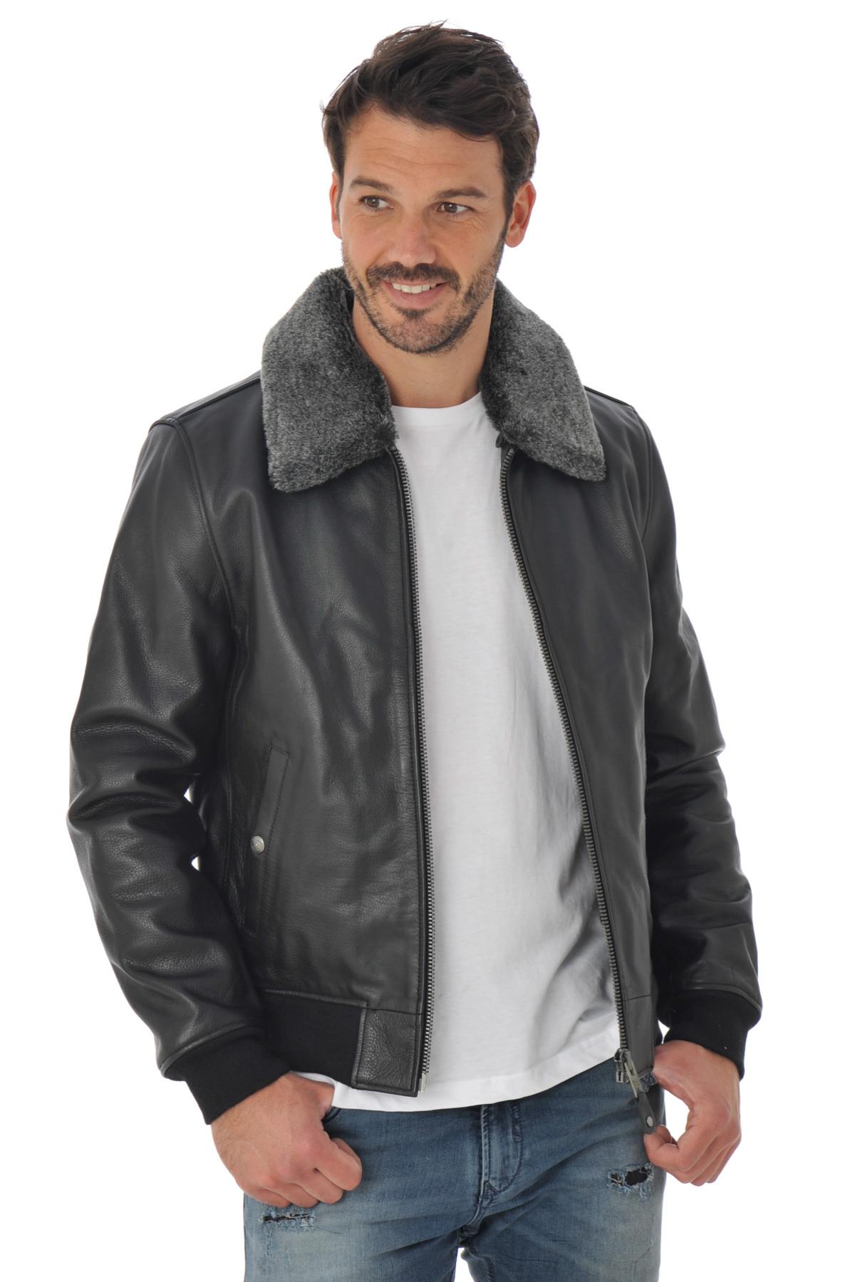  Schott Men's black leather jacket - Image n°4