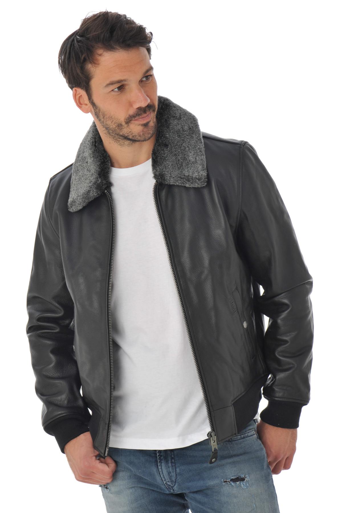  Schott Men's black leather jacket - Image n°7