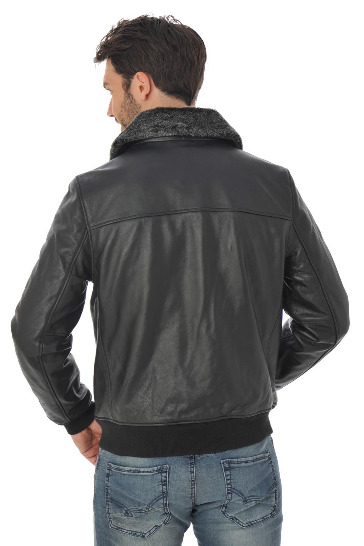  Schott Men's black leather jacket - Image n°6