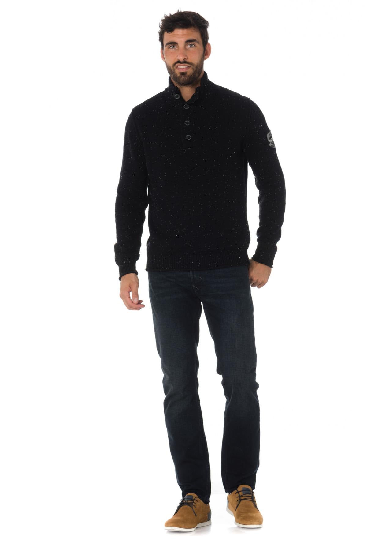  Kaporal men's speckled knit sweater - Image n°2