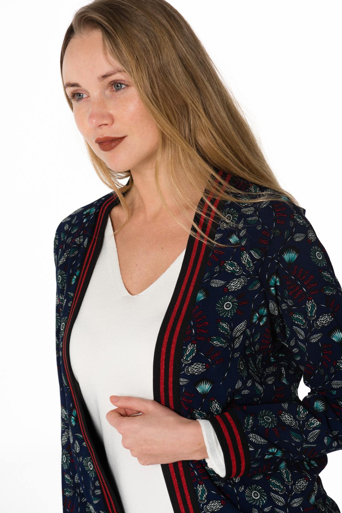 Women's navy blue vest - Image n°4