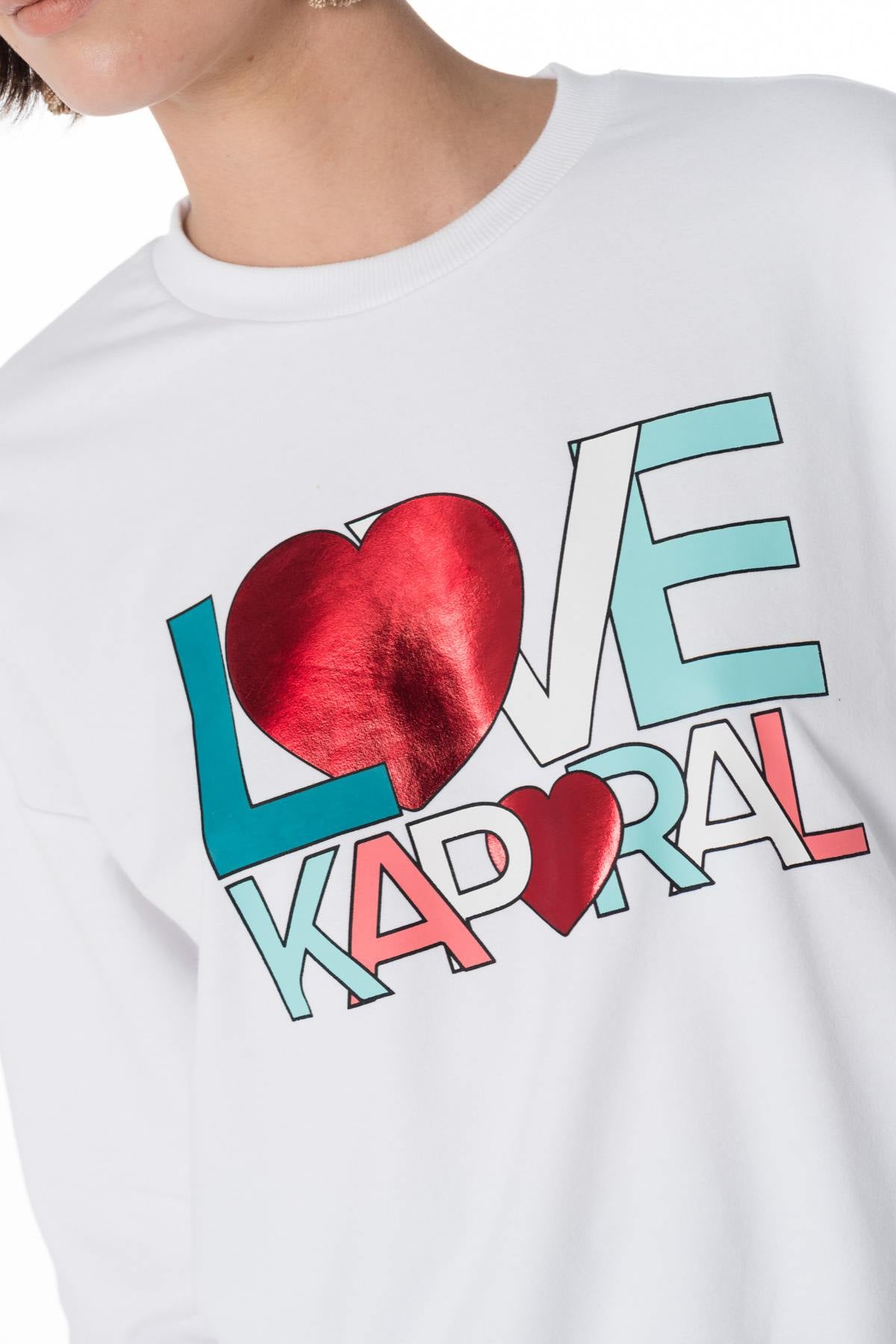 Women's white Love Kaporal sweater - Image n°4