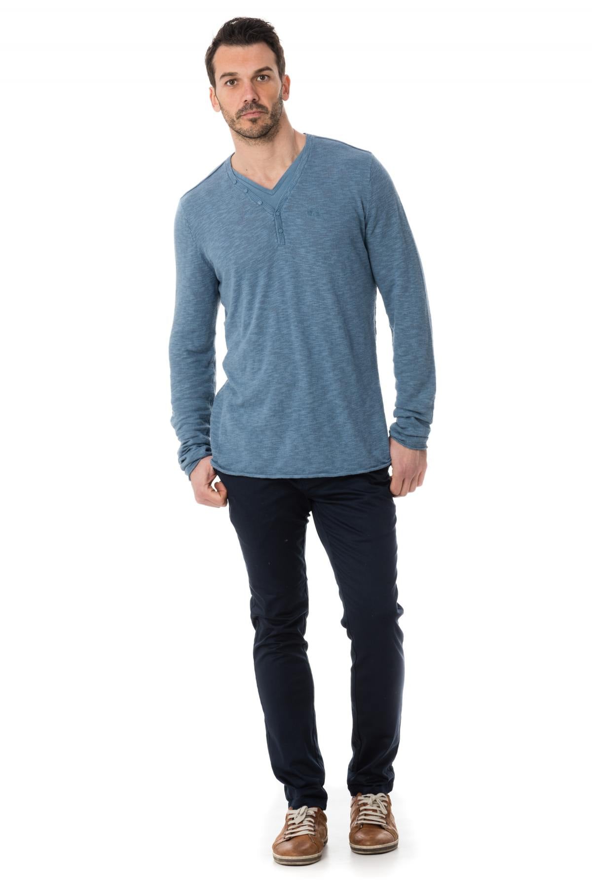 Fine Kaporal denim blue sweater - Image n°2