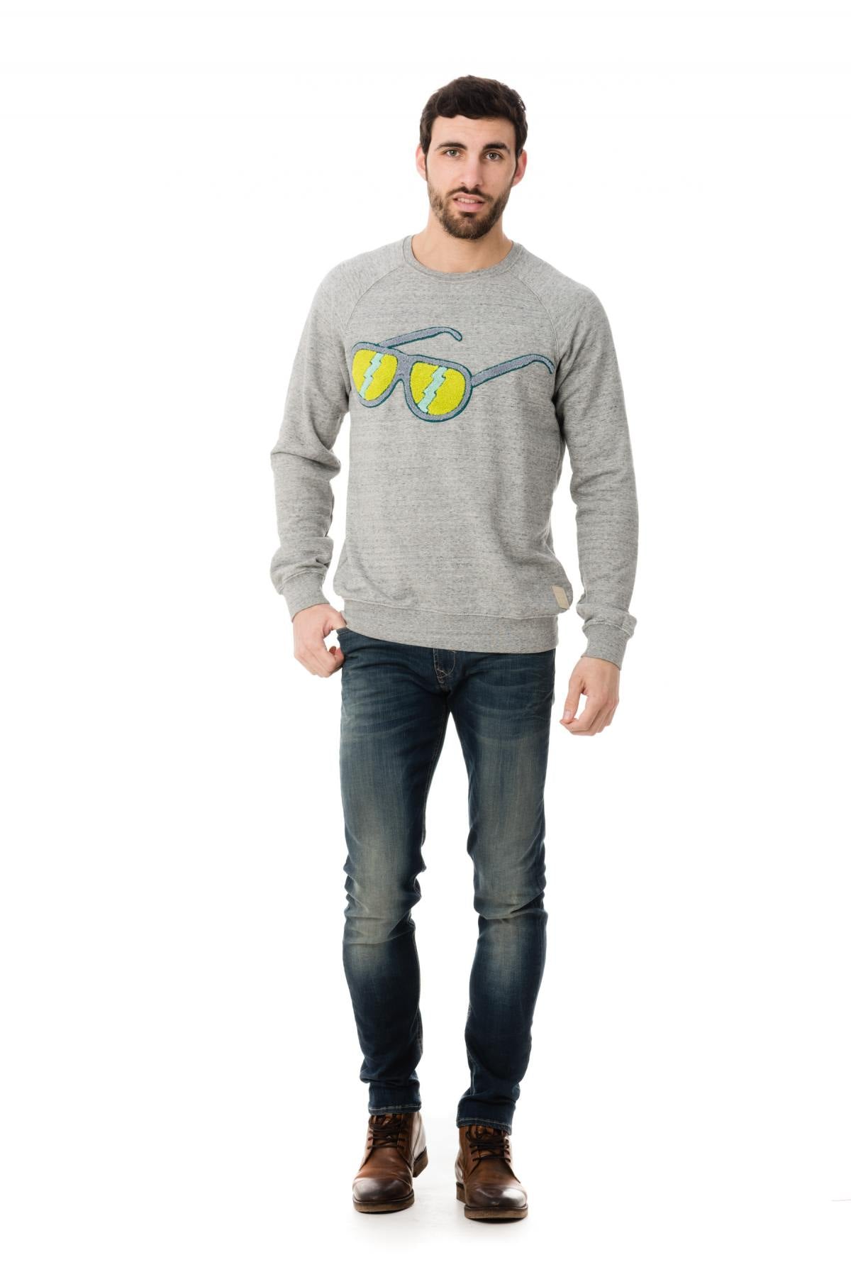 Sweatshirt with Scotch and Soda glasses print - Image n°2