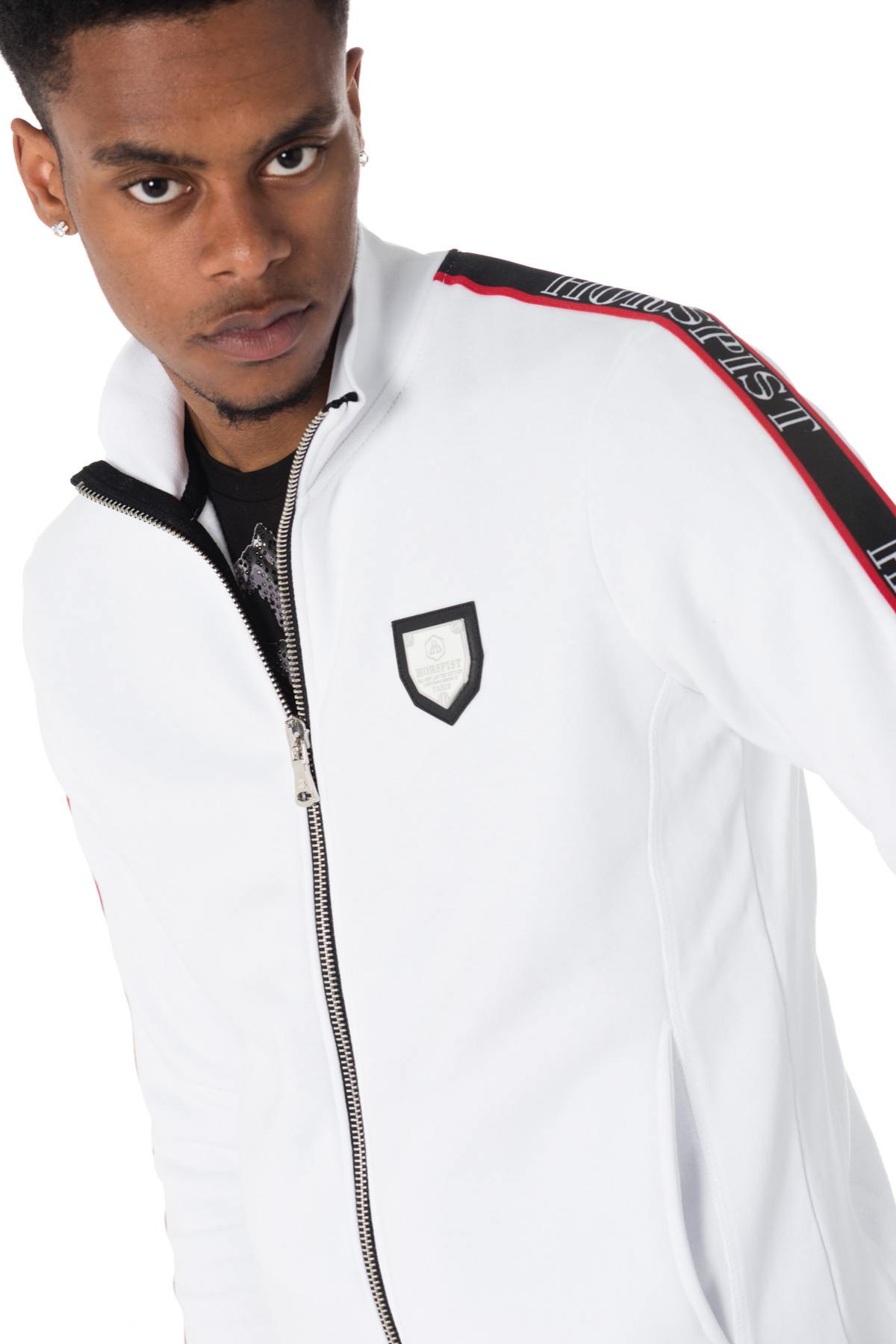 Horspist men's white zipped sweatshirt - Image n°7