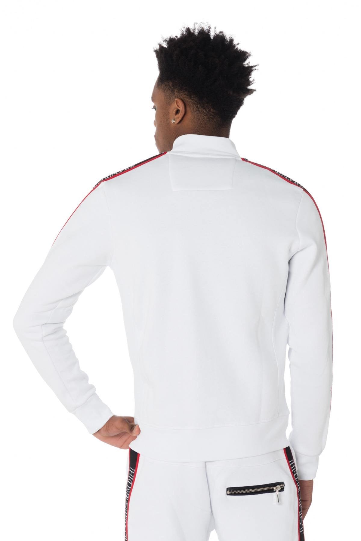 Horspist men's white zipped sweatshirt - Image n°6