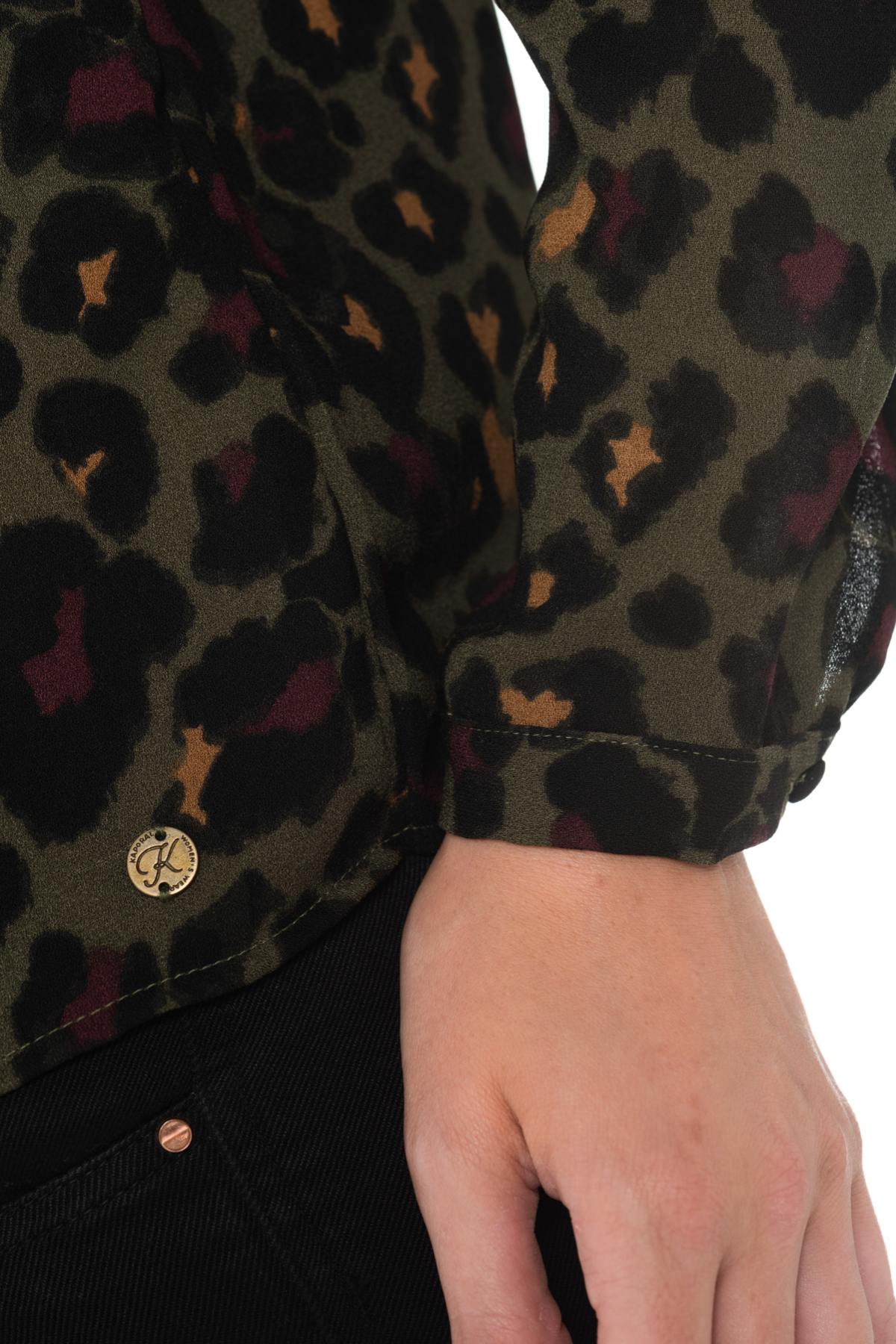 Khaki top with leopard print Kaporal - Image n°5