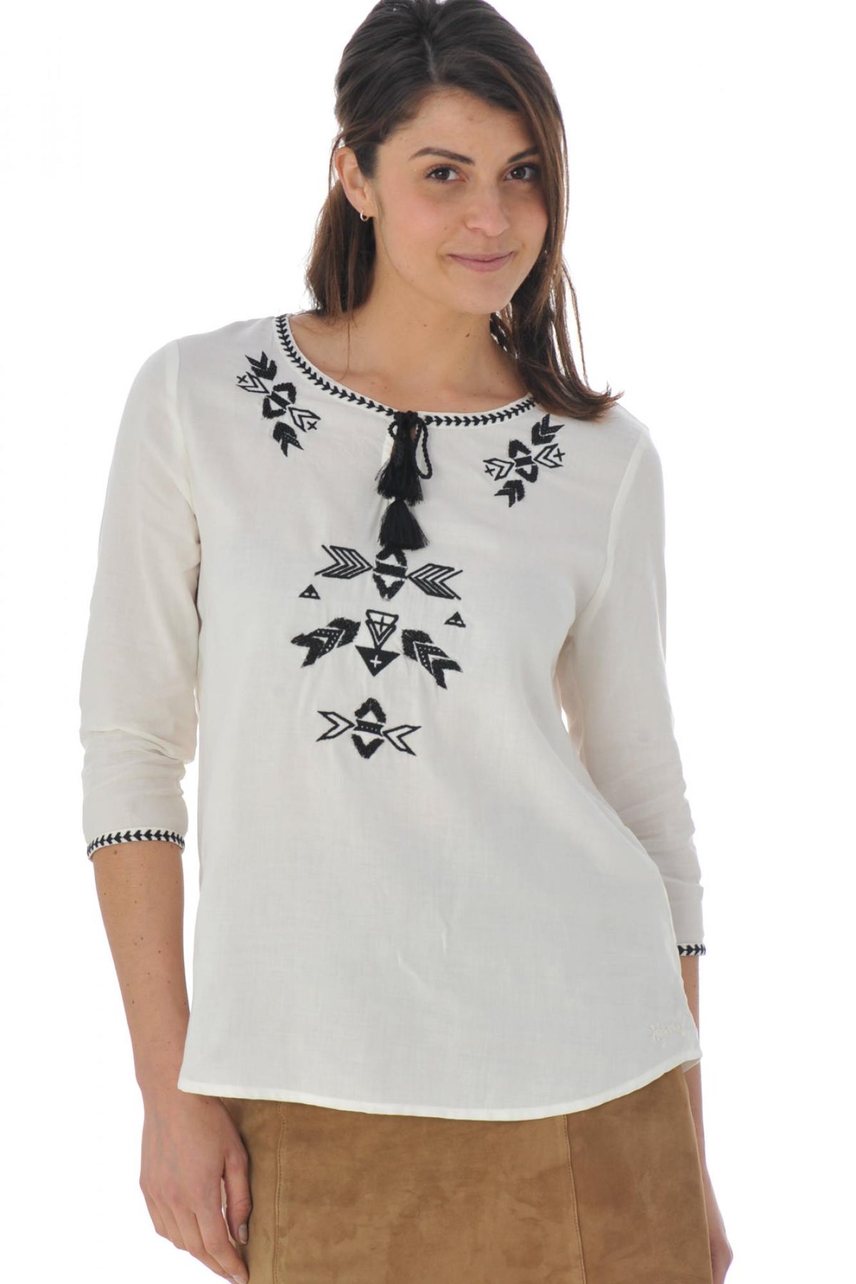 Kaporal women's tunic with embroidery - Image n°1