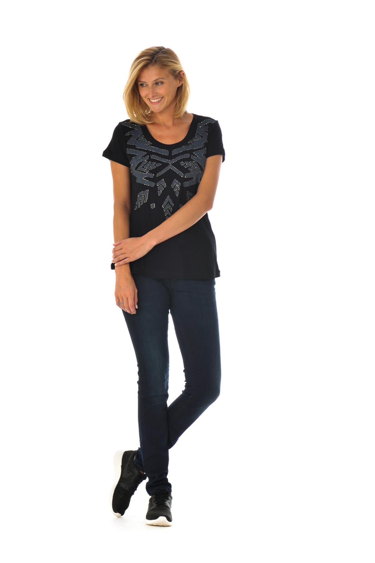 Kaporal t-shirt with women's patterns - Image n°2